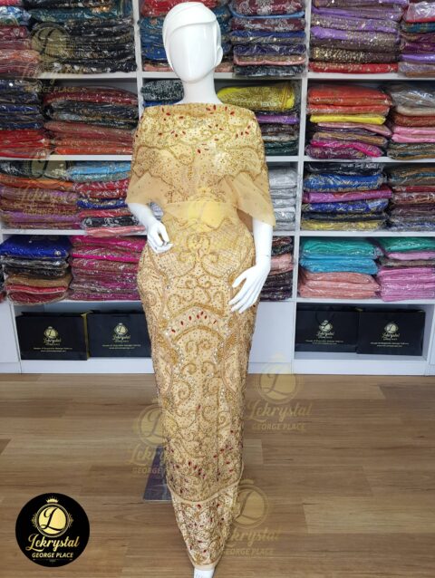 Champagne Gold Net on Silk